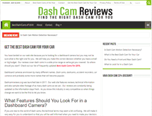 Tablet Screenshot of dashcamreviews.org